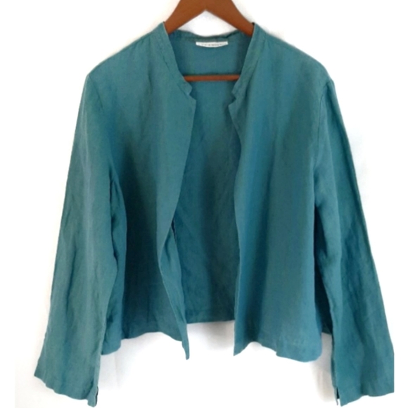 bryn Walker Tops - BRYN WALKER Linen Open Front Jacket L